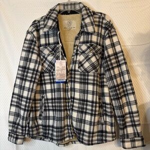 NWT Black and White Plaid Shacket size Large
